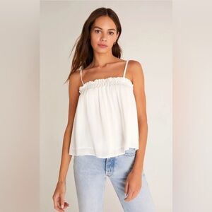 Z Supply Stacey Tank | White Gauze | NWT | Size L | Effortless Summer Top